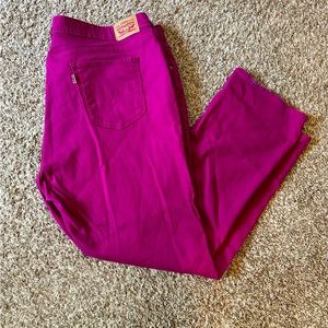 Berry pink Straight levis